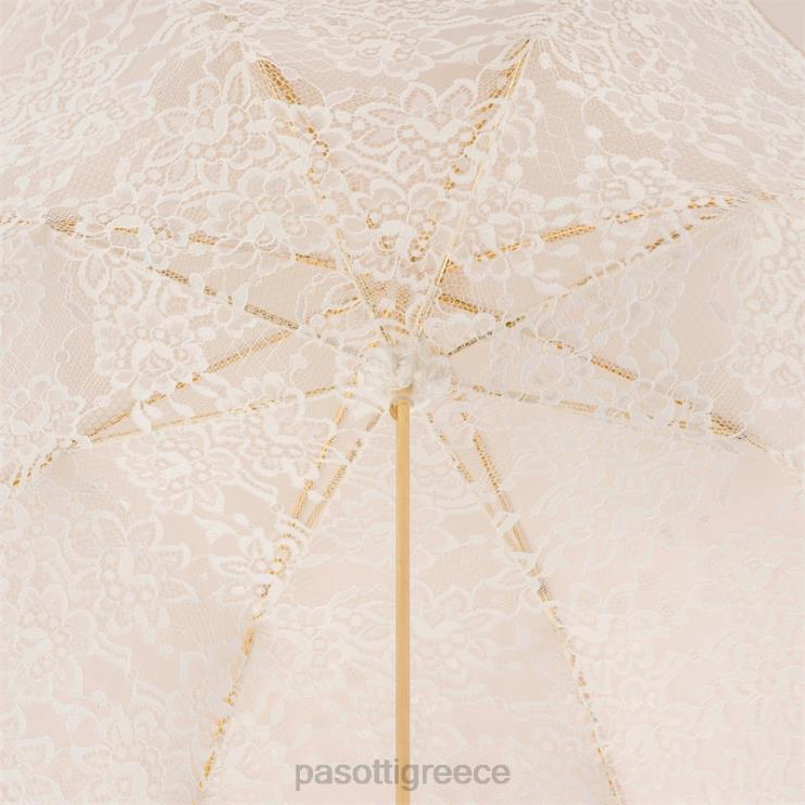 ομπρέλα | PASOTTI 386or serge-65 e11 - πολύ κομψή ομπρέλα εκρού διπλό πανί 2N6B8515 γυναίκες